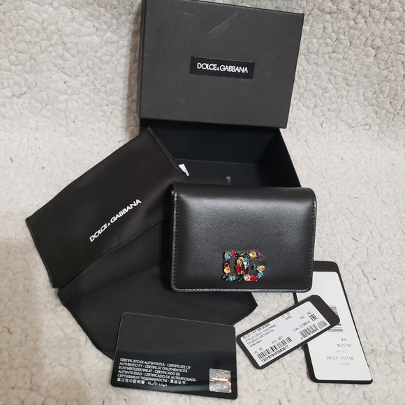 Dolce & Gabbana Multicolor Stone DG Bi-Fold Leather Wallet - Picture 10 of 15